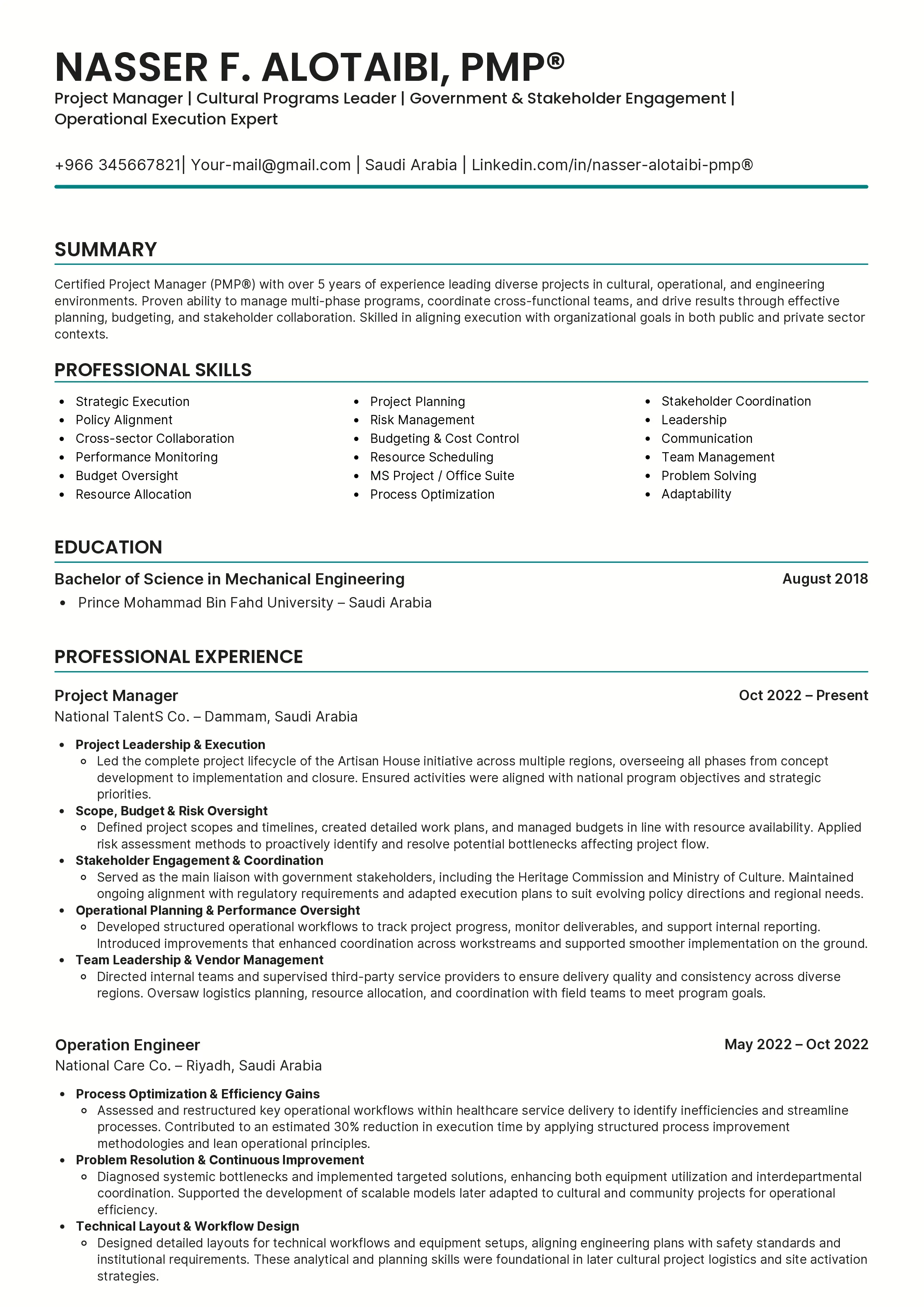 Professional Marketing Resume